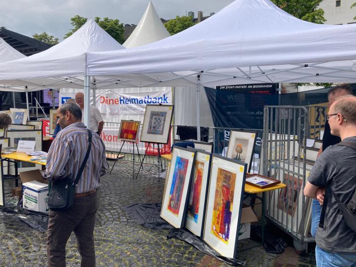 foto kunstmarkt Goch kraam gemeente